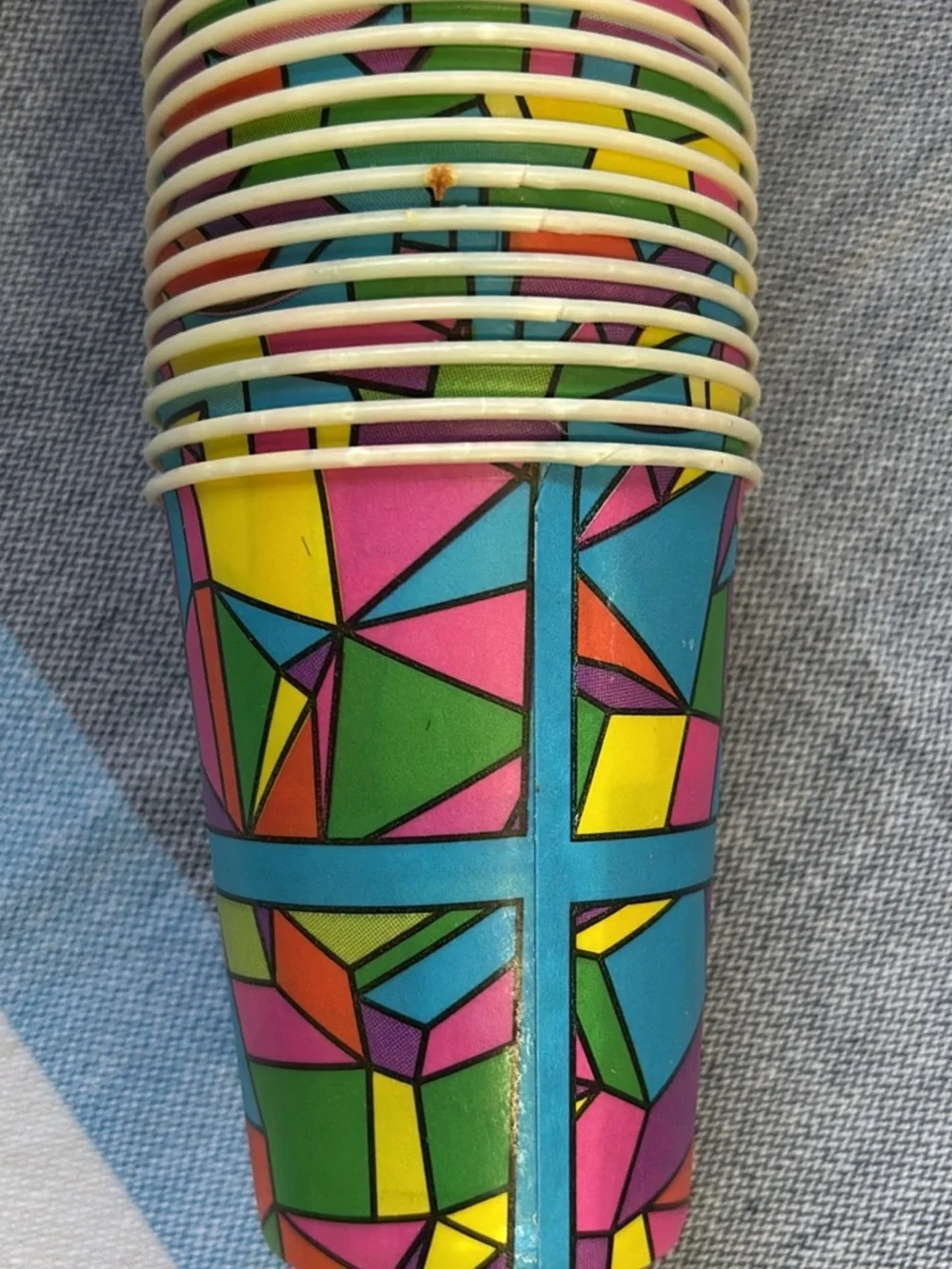 Colorful Geometric Paper Party Cups - Multicolor